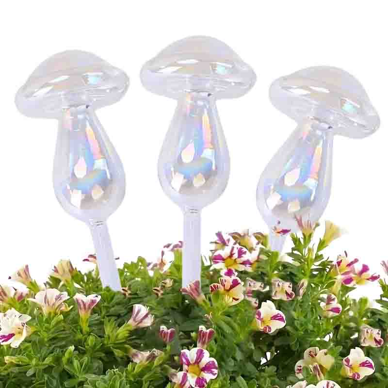 Smart Garden Tower - 1/2 個ガラスストロー自動植物散水電球自己散水キノコ水装置点滴灌漑システム家庭菜園ツール