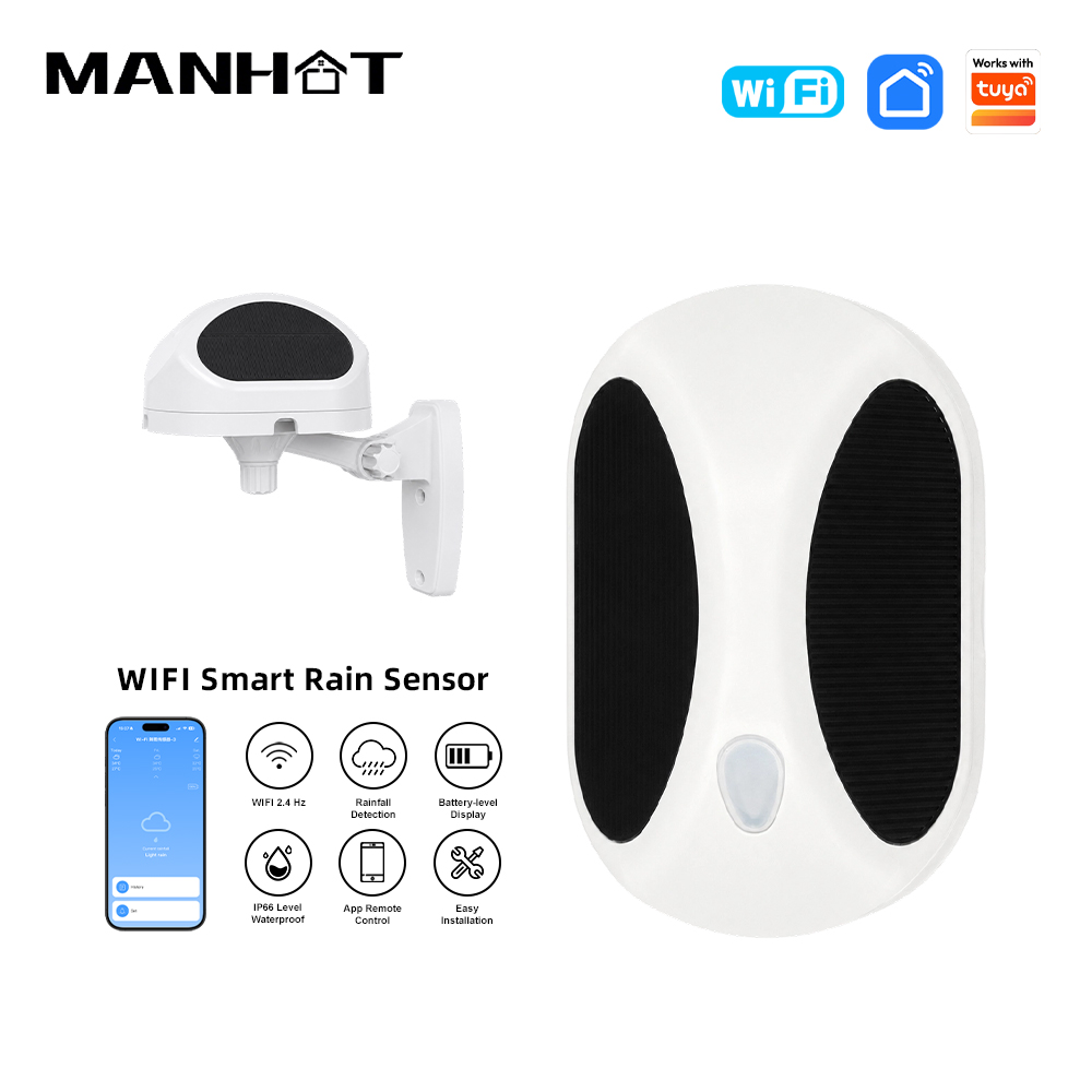 Smart Garden Arduino - MANHOT WiFi スマートレインセンサー IP65 防水 リアルタイム降雨期間検出器