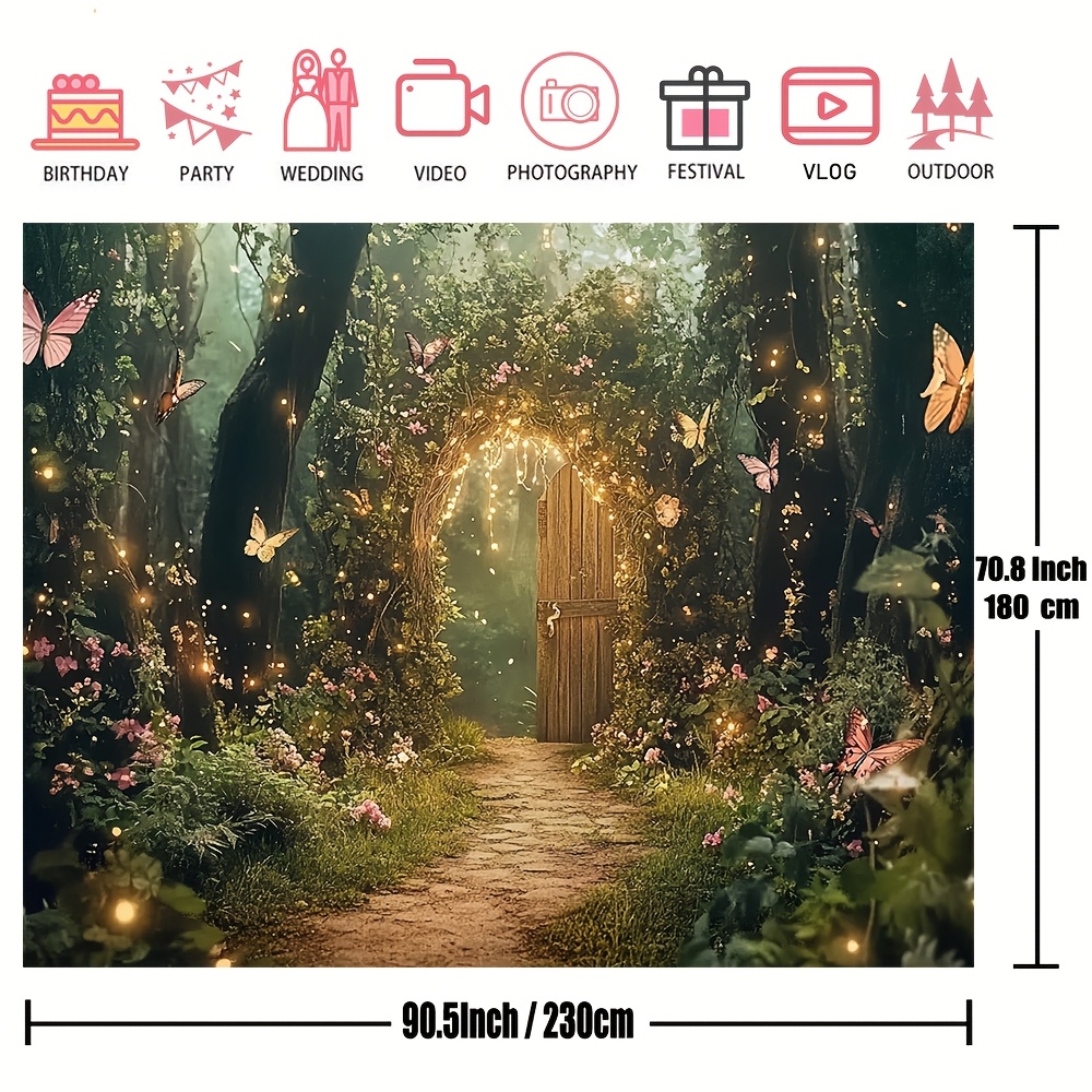 魅惑的な春のおとぎ話の背景 - 蝶と鮮やかな魔法の庭、誕生日 - Smart Garden Diy のレビューと価格