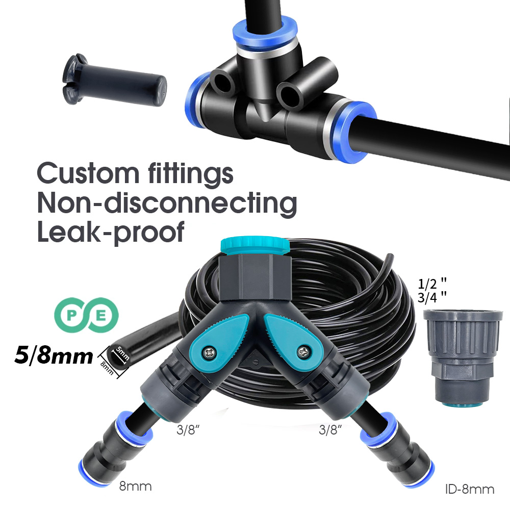 ガーデン5/8mm PEホーススプレーヤーキット、60W自動 - Smart Garden Irrigation System のレビューと価格