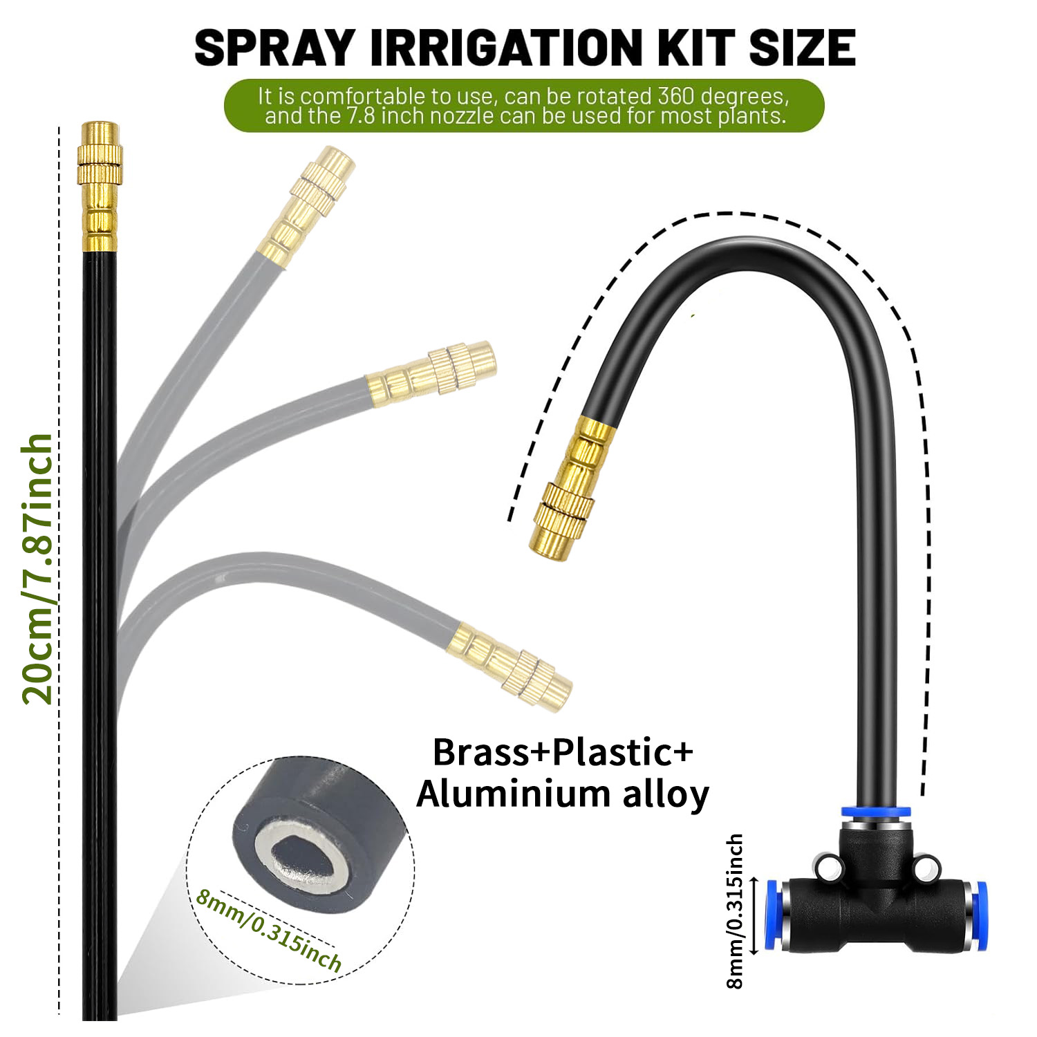 ガーデン5/8mm PEホーススプレーヤーキット、60W自動 - Smart Garden Irrigation System のレビューと価格
