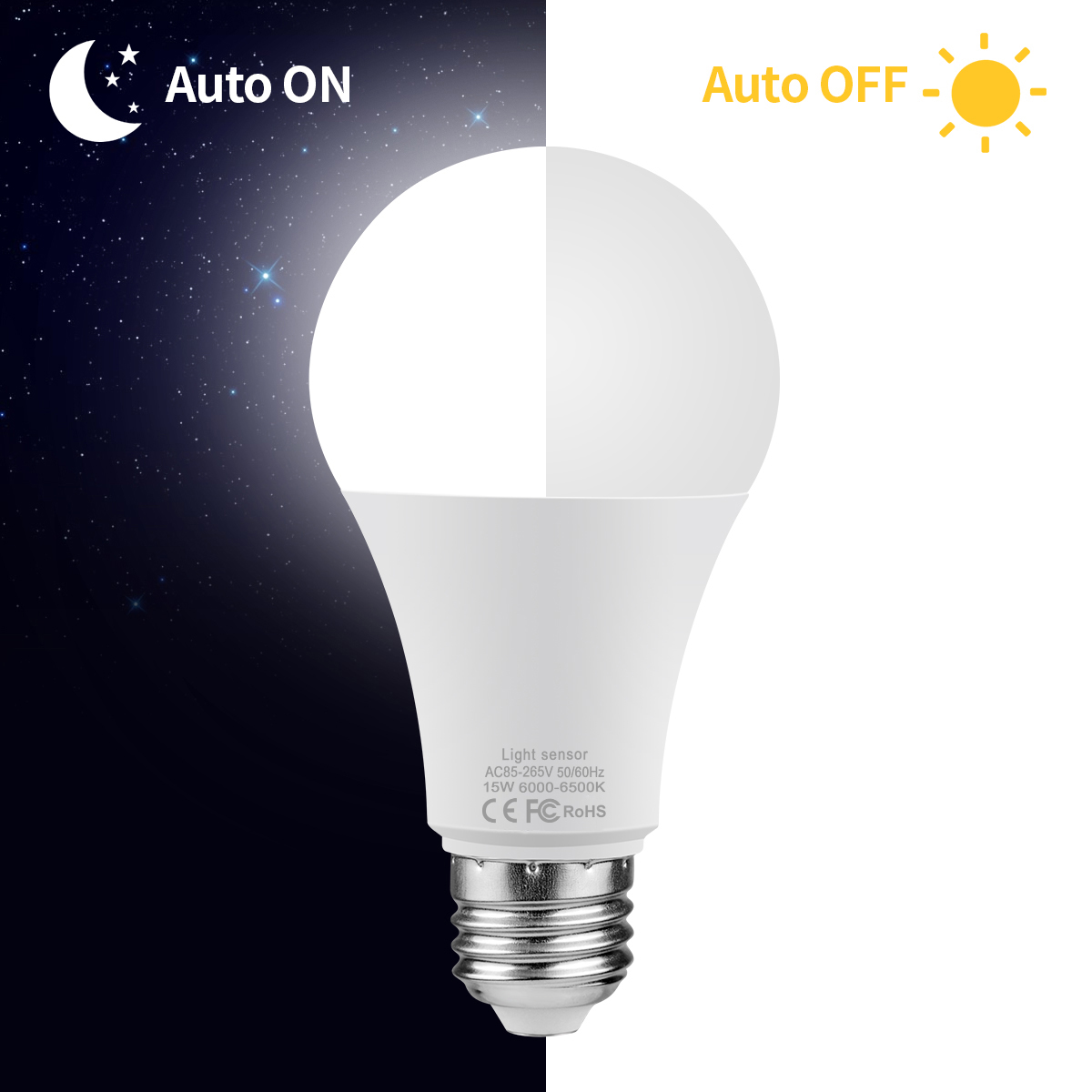 15 ワット E27 LED 夕暮れから夜明けまでナイトライ - Smart Led Garden のレビューと価格