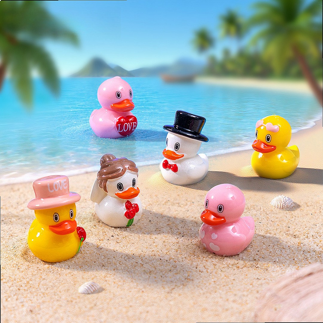 100個入り 可愛い3D漫画風動物アヒル樹脂カボション ミニ - Smart Garden Diy のレビューと価格