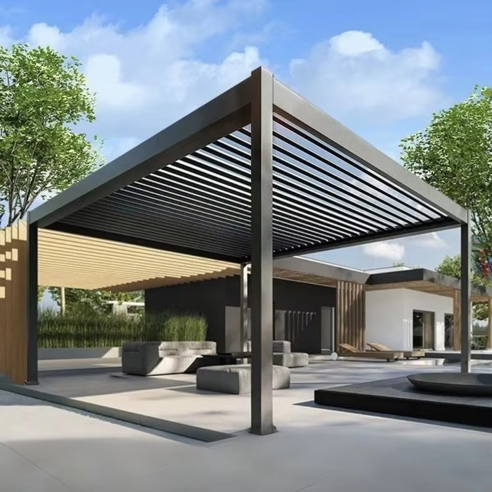 電動スマートアルミパーゴラ、ローラーシャッター付き、防錆・防 - Smart Garden Electric Pergola のレビューと価格