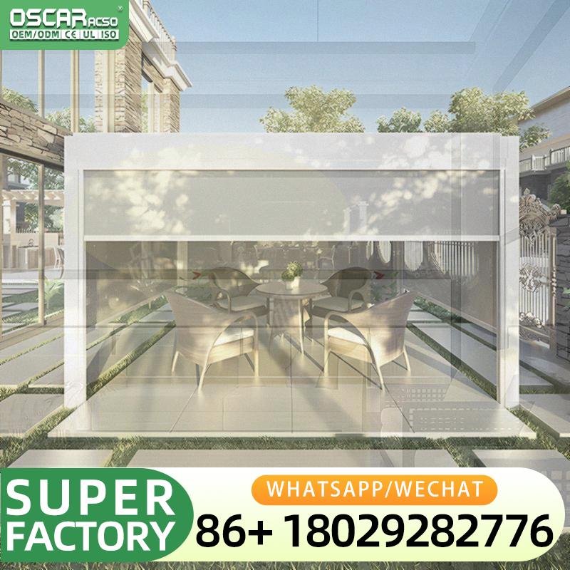 モダンなアルミ製パーゴラ、スマートルーバー屋根と豪華なカバー - Smart Garden Electric Pergola のレビューと価格