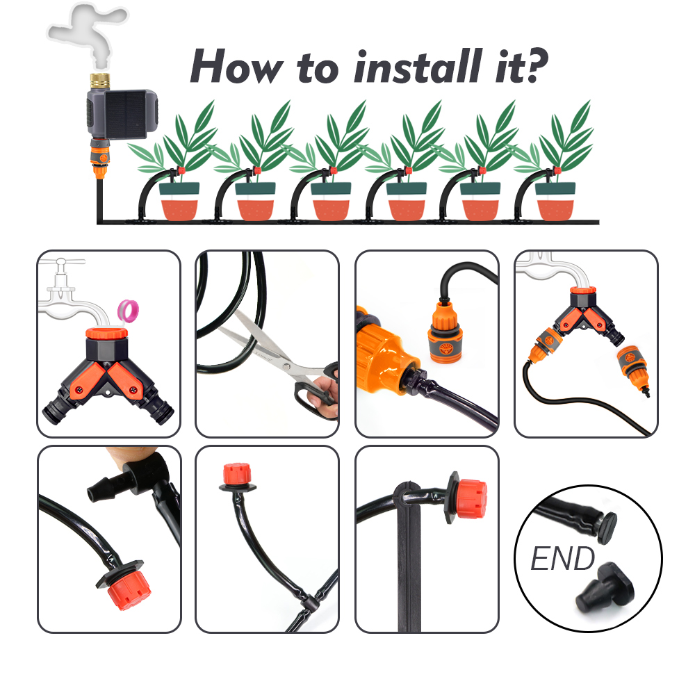 スマートアプリ遠隔操作点滴灌漑キット、ソーラー式WiFi水タ - Smart Garden Irrigation System のレビューと価格