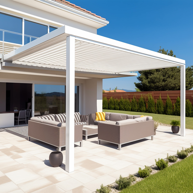スマート電動パーゴラ アルミ製電動ルーバー 防水リモコン付き - Smart Garden Electric Pergola のレビューと価格