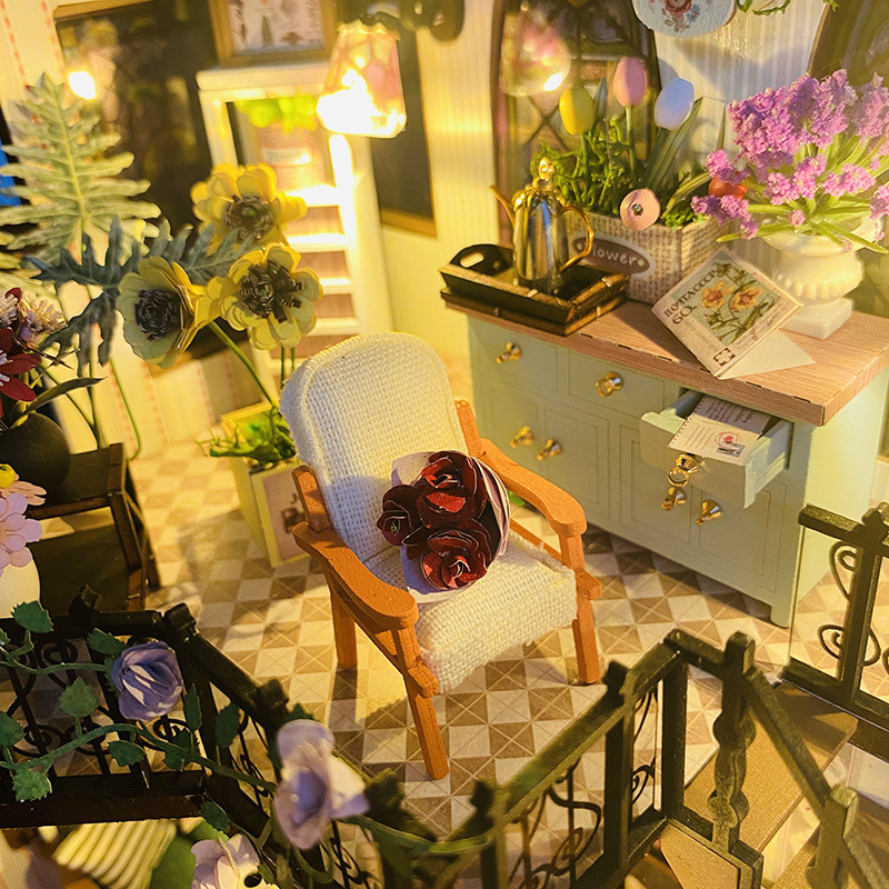 LEDライト付き木製ドールハウス,建設キット,建設,家,寝室 - Smart Garden Diy のレビューと価格