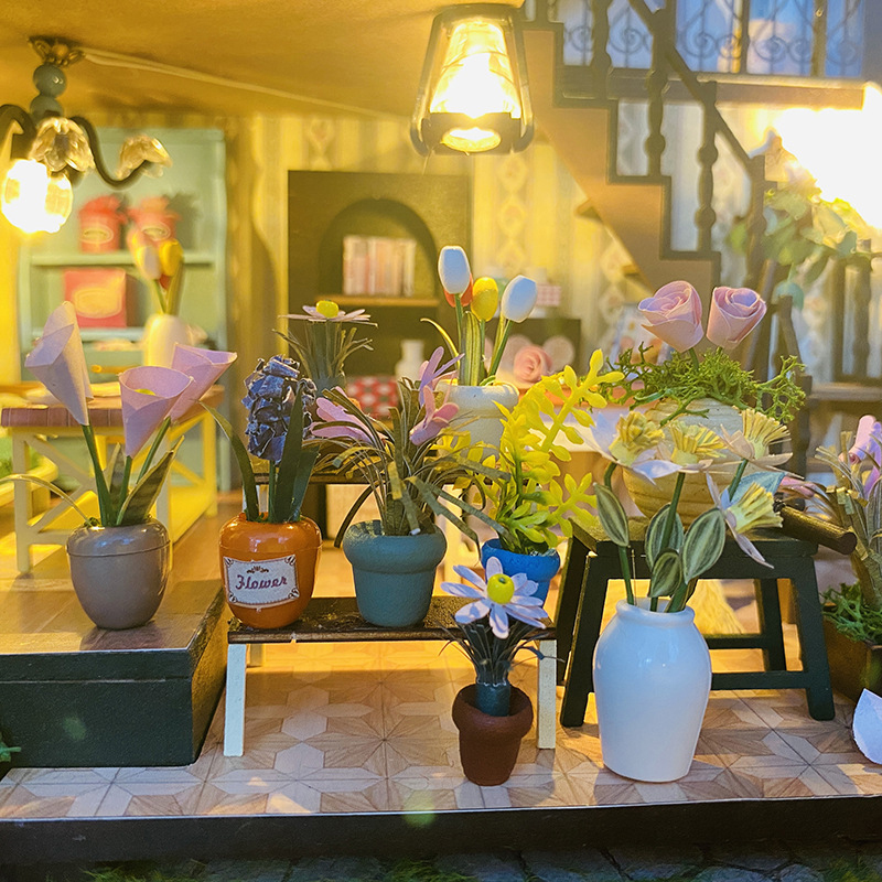 LEDライト付き木製ドールハウス,建設キット,建設,家,寝室 - Smart Garden Diy のレビューと価格