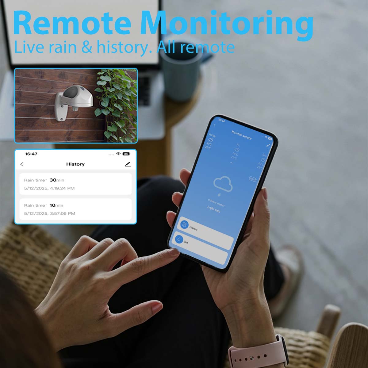 MANHOT WiFi スマートレインセンサー IP65 防 - Smart Garden Arduino のレビューと価格