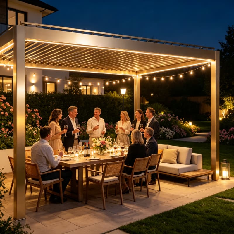 バイオクライマティックアルミ製パーゴラ電動ルーバー防水スマー - Smart Garden Electric Pergola のレビューと価格