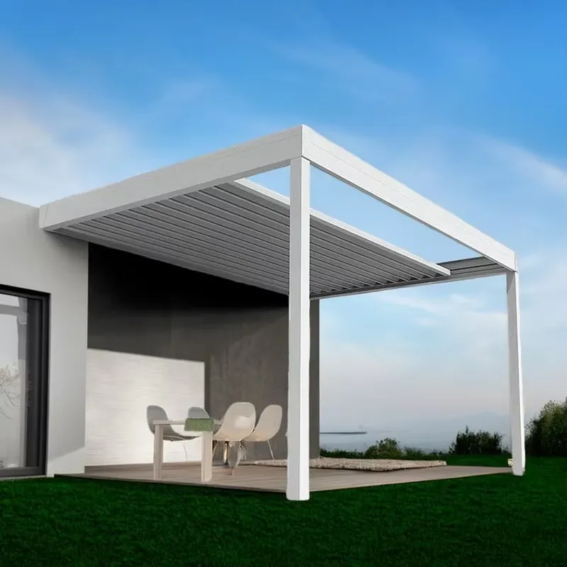 四季対応電動ガーデン屋外アルミパーゴラ、サイドルーフ付きスマ - Smart Garden Electric Pergola のレビューと価格
